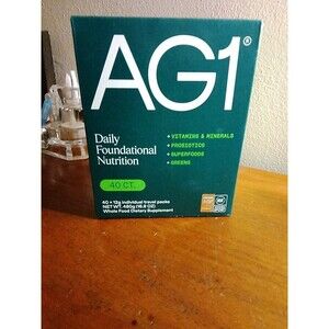 AG1 Original Formula Greens Powder Supplement 40 Packs of 12g Packs, Exp. 05/26